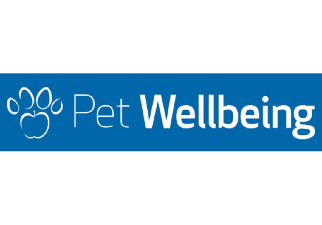 Pet Wellbeing logo on blue banner